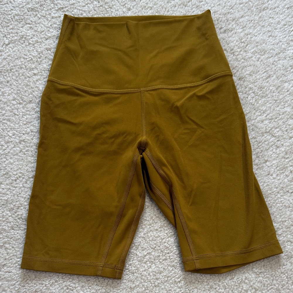Lululemon High-Waist Women’s Bike Shorts in mustard